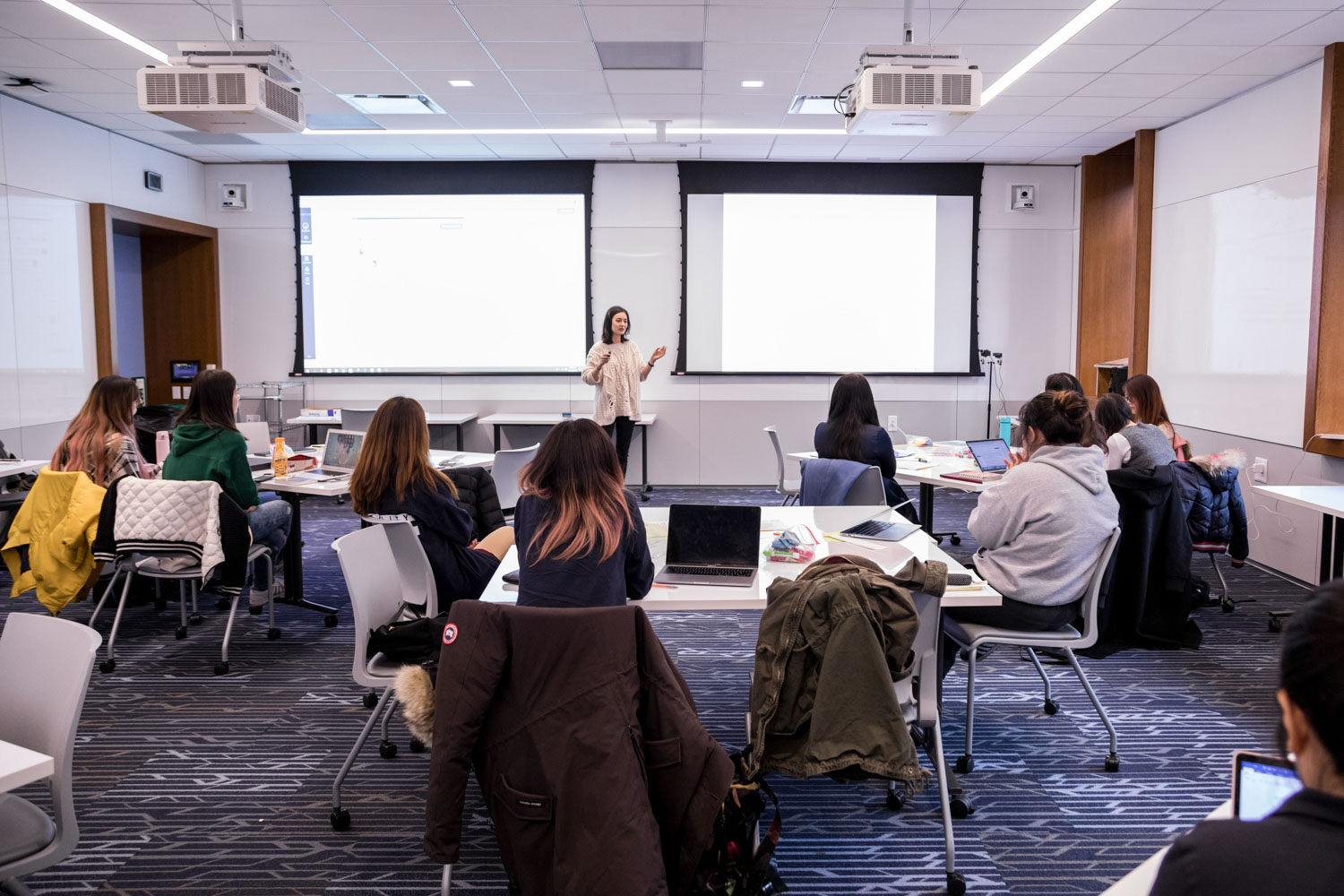 medium group of students in a classroom